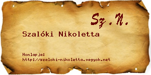 Szalóki Nikoletta névjegykártya